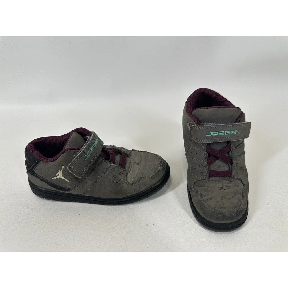 Nike‎ Air Jordan 1 Flight Toddler Size 10C 351028-047 Gray Purple Shoes